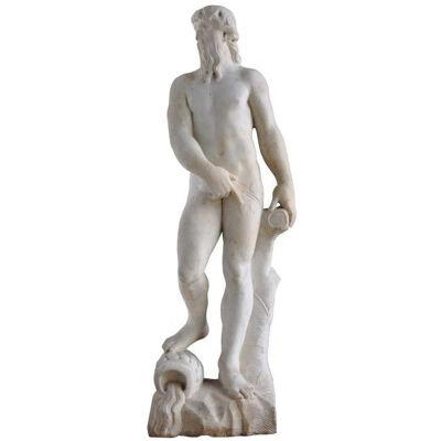 18th century Neptune marble statue 