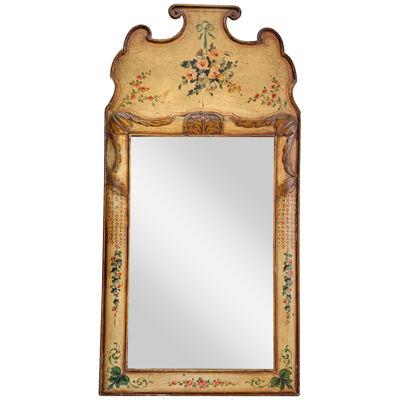18th Century Queen Anne Style Floral Mirror