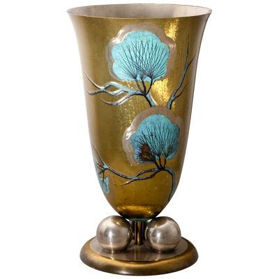 Large WMF Vase with Pine Branch Décor, 1920s/30s 
