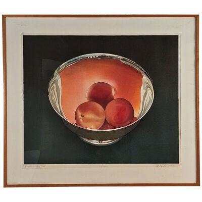 "Peaches in Silver Bowl" by Mark Adams, U.S.A., 1993