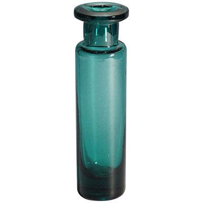 Vintage Petrol Colored Glass Vase by Ichendorfer Glassworks ca. 1960s