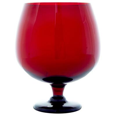 20TH CENTURY RED ART GLASS VASE BY MONICA BRATT