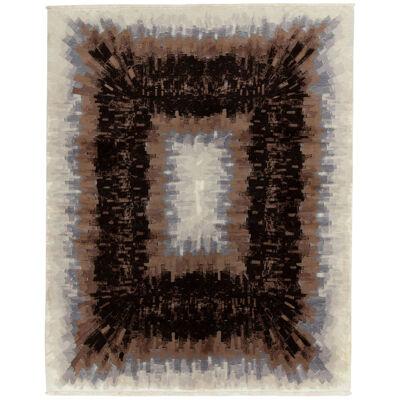 Rug & Kilim’s Art Deco Style Contemporary Rug in Brown, Black and Gray Patterns