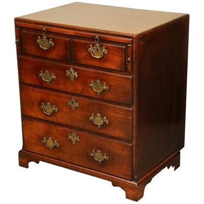 Mid 18th Century Small and Unusual Mahogany Chest of Drawers