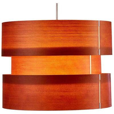Large J.A. Coderch 'Cister Grande' Wood Suspension Lamp for Tunds