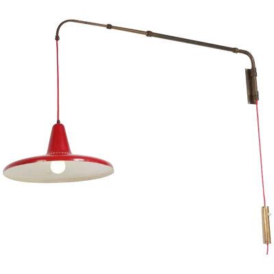 1950s Extendable Wall Lamp style of Arredoluce, Italy