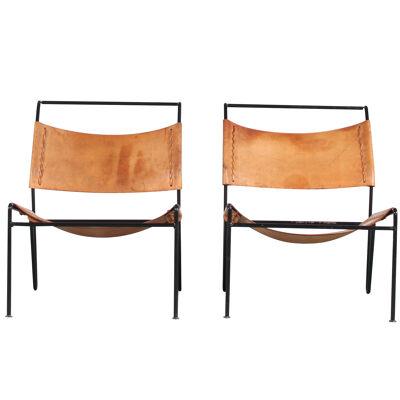 Pair of A. Dolleman Chairs for Metz & Co, Netherlands 1950