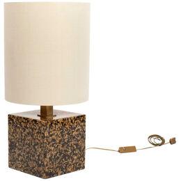 Italian Mid-Century Table Lamp out of Sunflower Seeds and Resin R. Mazzi 1970s 