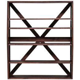 French Wooden Mid-Century Shelving Open BookCase