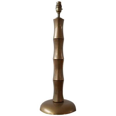 Solid Brass Faux Bamboo English Table Lamp