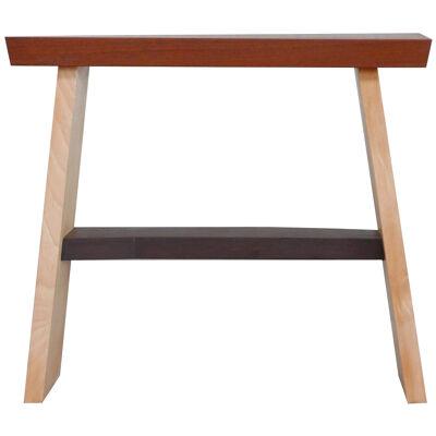 Dutch Three Wood Mid-Century Low Console/Side Table