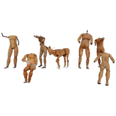 Mid-Century Articulated Metal and Foam Mannequin Lay Figures