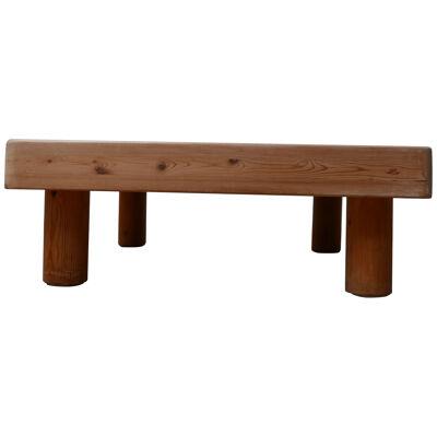 Thick Mid-Century Pine Dutch Coffee Table