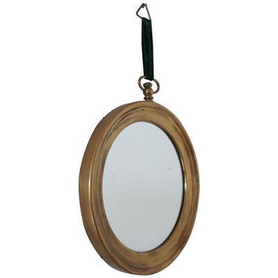 Brass Mid-Century Italian Circular Mirror