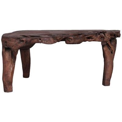 Unusual Solid Wooden Primitive Desk Table