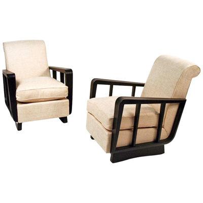 Art Deco Pair of Chairs by Maxime Old