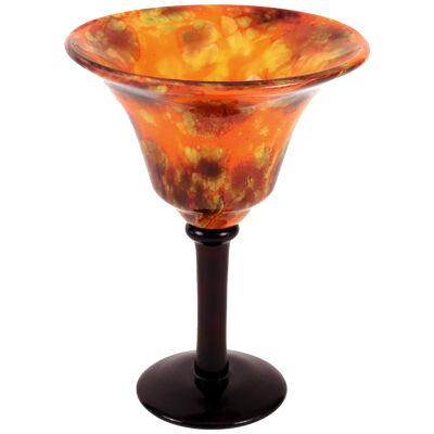Art Deco Tortue Glass Coupe/Vase by Le Verre Francais