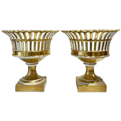 Pair Of Empire Period Paris Porcelain Cups