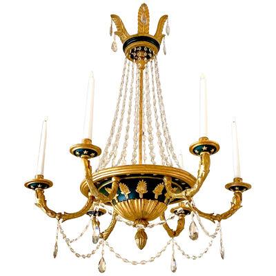 Viennese Empire Style Six Arm Chandelier