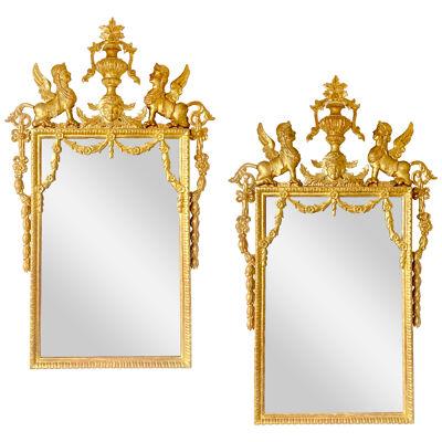 Large Pair Of Spanish Neoclassical Carlos IV Mirrors