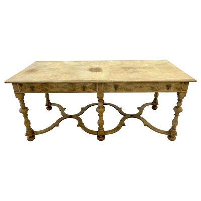 18th/19th Century Gustavian Writing Table, Desk, Center Table, Bleached Wood,