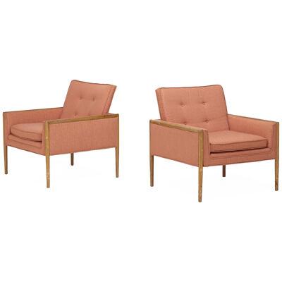 Pair of Mid-Century Modern Lounge Chairs, American, Walnut, 1960s