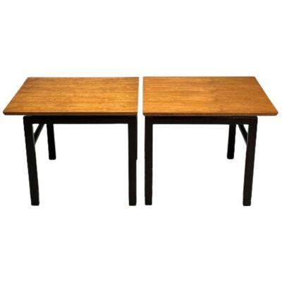 Dunbar, Mid-Century Modern, Side Tables, Metal, Walnut, USA, 1970s