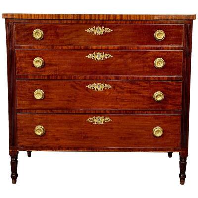 Polished 18th/19th Century Mahogany Chest, Dresser or Commode, Bronze Accents