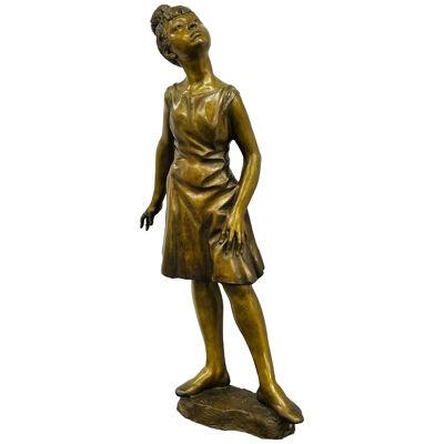 A Signed Bronze Ballerina by Italian Sculptor Sergio Benvenuto, Italy, 1950s