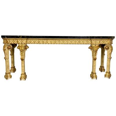 Monumental Marble Top Louis XV Style Console, Sideboard, Maison Jansen, 19 Cent