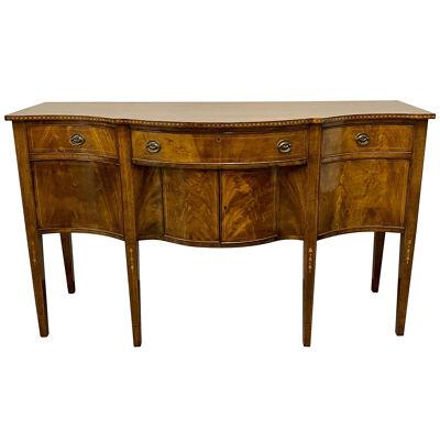 Federal Sideboard, Credenza, Solid Flame Mahogany, Inlaid, Georgian Style,