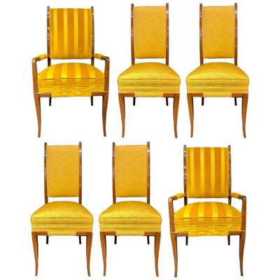 Mid-Century Modern Six Tommi Parzinger Dining Chairs, Originals