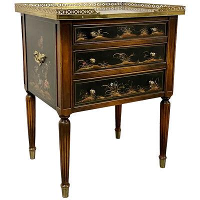 Maitland Smith Three Drawer Chest, Commode, End Table, Painted