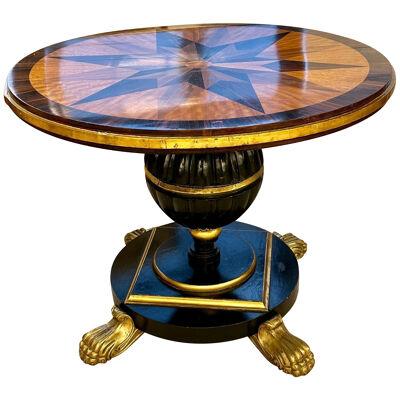 19th Century Italian Continental Centre Table, End or Card Table, Bronze Feet