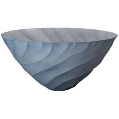 Contemporary Porcelain Bowl / Vessel by Ceramic Artist, Paula Murray, Light Blue