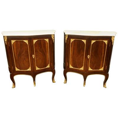 Pair of Louis XV Style Cabinets Commodes or Nightstands