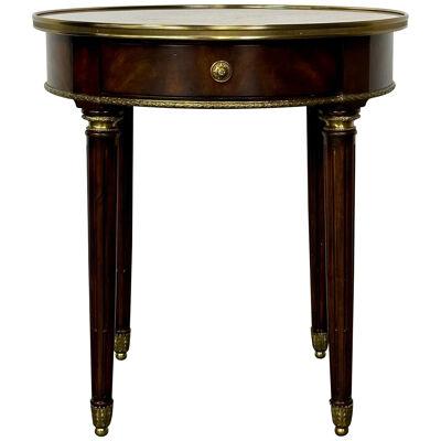 Mahogany Bouilotte Table, End or Side Table, Theodore Alexander