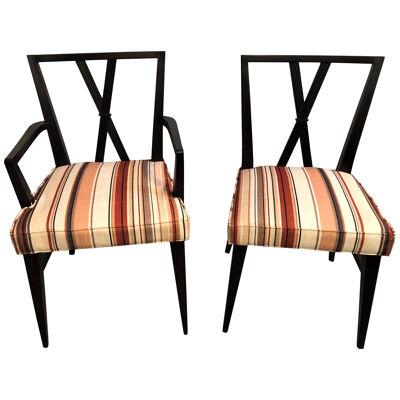 Set of Ten Tommi Parzinger Attributed Dining Room Chairs