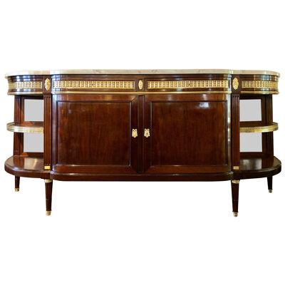 19th Century Louis XVI Sideboard, Cabinet or Console by Maison Forest, Mahogany