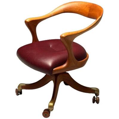 Modern Italian Desk / Office Chair by Ceccotti Collezioni, Swiveling, Marlowe