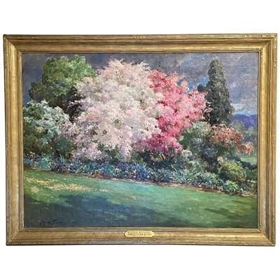 Abbott Fuller Graves, Oil on Canvas, Spring Garden, Kennebunkport, Christies NYC