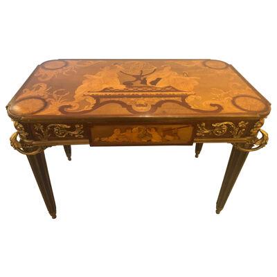 Table De Salon, Signed Francois Linke Centre Table Louis XV Style