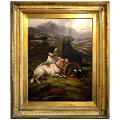 19th Century Oil on Canvas by John Gifford 'd.1900' "A Successful Shoot"