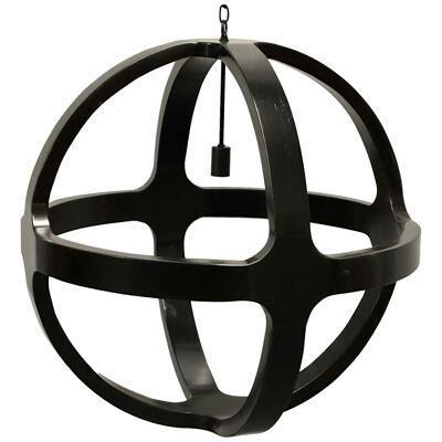 Modern Ebony Circular Chandelier / Lighting Pendant, Contemporary