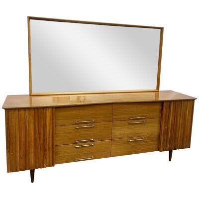 Mid-Century Modern Sideboard, Dresser, Attached Mirror, Bedroom Set,