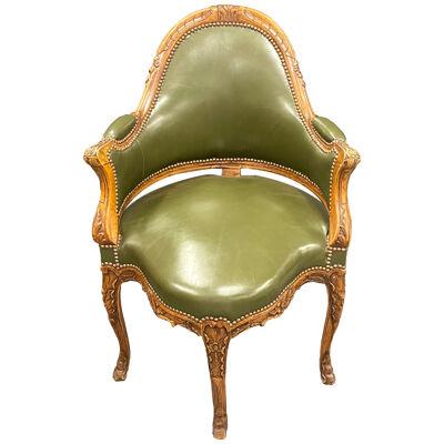 18th/ 19th Century French Bergère de Bureau or Corner Chair