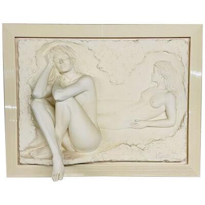 Bill Mack 3D Figural Wall Sculpture, "Reflection", Monumental in Size, Nude