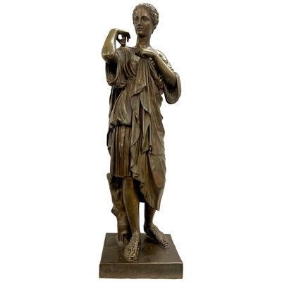 Antique French Bronze Statue Signed "Reduction Sauvage," 19th C.