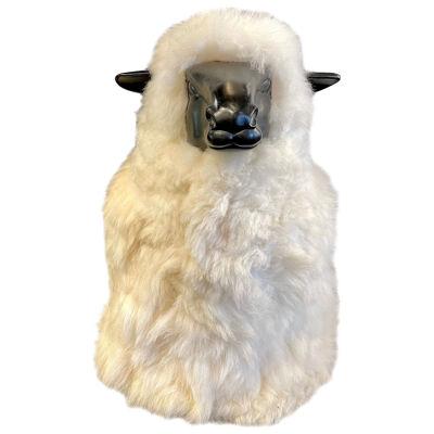 Large Mid-Century Modern Francois Lalanne Style Sheep Sculpture, Wool / Resin