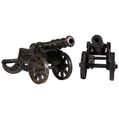 A Pair Of Cast Iron Model Cannons